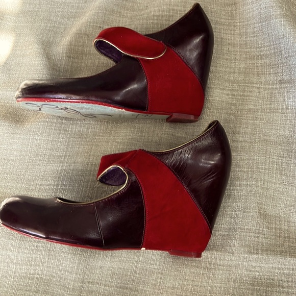 Poetic Licence Ruby red Mary Jane sz 7.5(38 1/2) wedge shoes - Picture 1 of 5